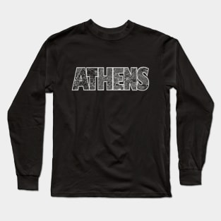 Athens Street Map Long Sleeve T-Shirt